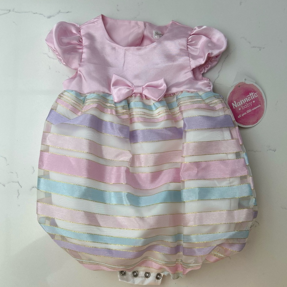 Nannette Baby Girl Pastel Easter Dress